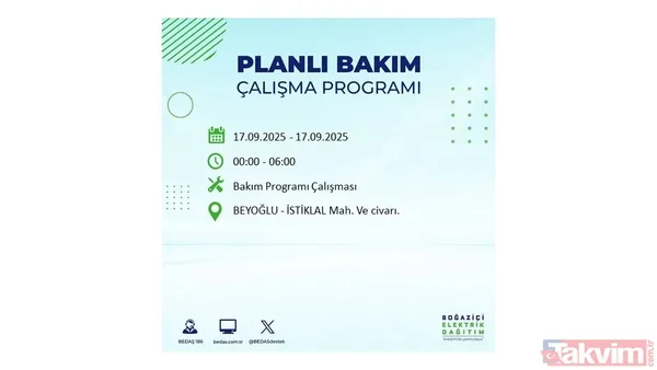 17 Eylül 2025 elektrik kesintisi bildirimi: İstanbul'da elektrik kesintisi olacak ilçeler hangileri? BEDAŞ mahalle mahalle listeledi - 9