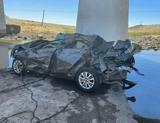 Korkunç kaza! Köprüden uçan araçtan sağ çıkamadılar