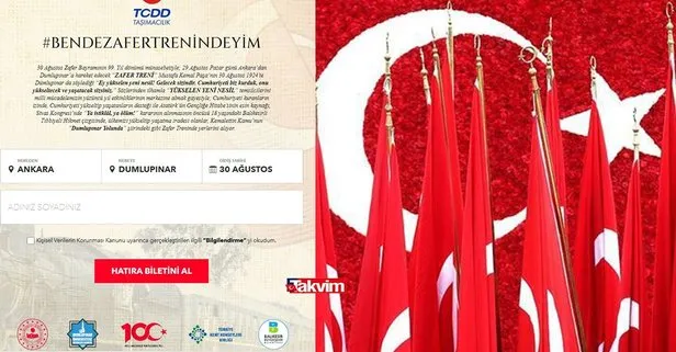 zafertreni.com: TCDD Zafer Treni bileti nasıl ve nereden alınır? 30 Ağustos Zafer Treni bileti alma ekranı! Dumlupınar nerede?