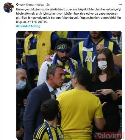 Fenerbahçe taraftarından Ali Koç için istifa kampanyası! Taraftar attığı tweetler ile dünya gündeminde