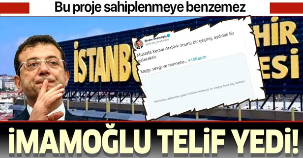 CHP'li Ekrem İmamoğlu'nun '10 Kasım' paylaşımı telife takıldı!