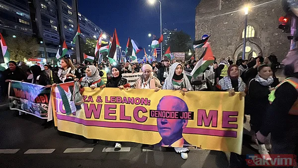 İşgaçi İsrail'in destekçi Joe Biden'a Berlin'de tepki yağdı: Bu senin soykırımın, ABD 1 numaralı terörist... - 2