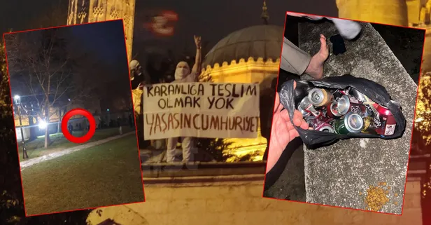 Tek dertleri Ramazan'da mütedeyyin camia ile hesaplaşmak! CHP destekli azgın azınlık içip içip Şehzadebaşı Camii'nin duvarına işedi