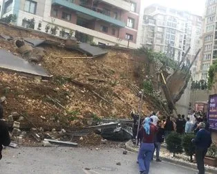 Başakşehir’de istinat duvar çöktü!