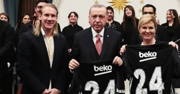 Başkan Erdoğan ile Domagoj Vida'nın ilginç diyaloğu!