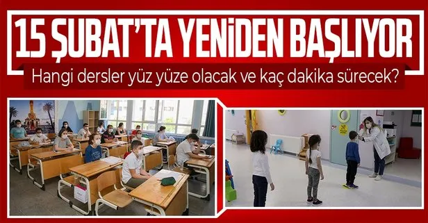 Yüz yüze eğitim yeniden başlıyor! Hangi dersler okulda olacak? Dersler kaç dakika sürecek?