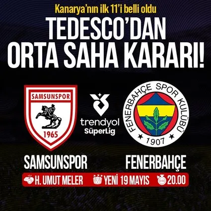 Fenerbahçe’nin ilk 11’i belli oldu