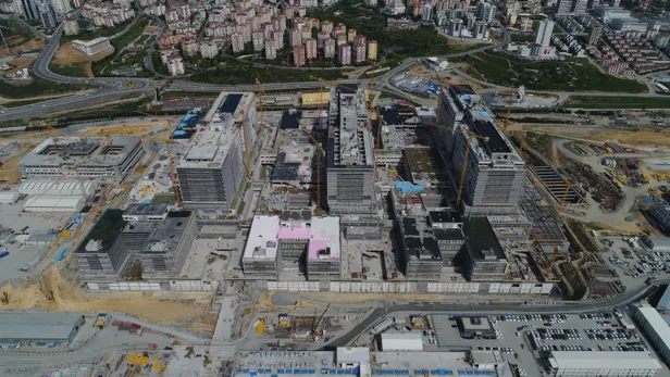 Başakşehir Şehir Hastanesi'nin son hali havadan görüntülendi! Dünyanın en büyüklerinden biri-6