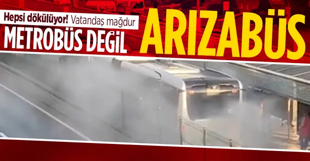 Metrobüs değil arızabüs! Yandaşa ihale bakım yapılmayan araçlar dökülüyor! Biri daha yolda kaldı