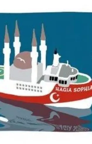 Yunan Kathimerini gazetesinden dikkat çeken Doğu Akdeniz ile Ayasofya karikatürü!