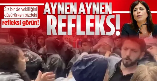 HDP’li Meral Danış Beştaş polise yumruk atan Salihe Deniz’i böyle savundu: Refleks