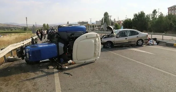 Çankırı’da otomobil ile traktör çarpıştı: 3’ü ağır olmak üzere 8 kişi yaralandı