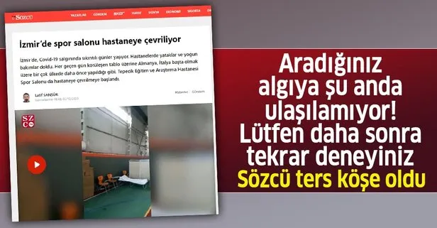 İzmir Valiliğinden Sözcü’nün spor salonu salgın nedeniyle hastaneye çevrildi iddiasına yalanlama!
