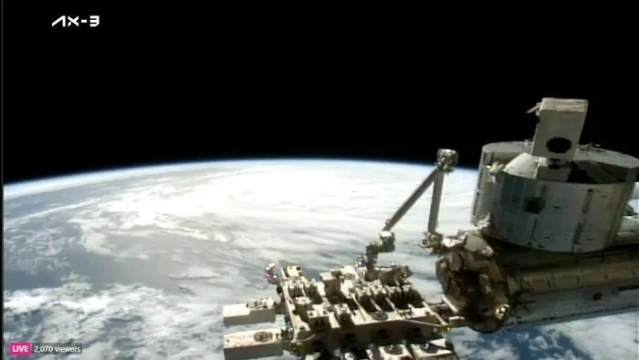 Uluslararası Uzay İstasyonu'ndan kenetlenme sonrası görüntü