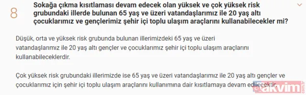 Kafe restoranlarda HES kodu zorunlu mu? Kahvehanelerde oyun serbest mi? Kimler toplu taşıma kullanabilecek? - 18
