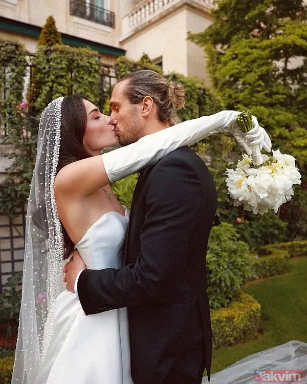 Melisa Aslı Pamuk ve Yusuf Yazıcı'nın düğününden ilk kareler! Sessiz sedasız evlenmişlerdi! Paris sokaklarında böyle aşka geldiler... - 10