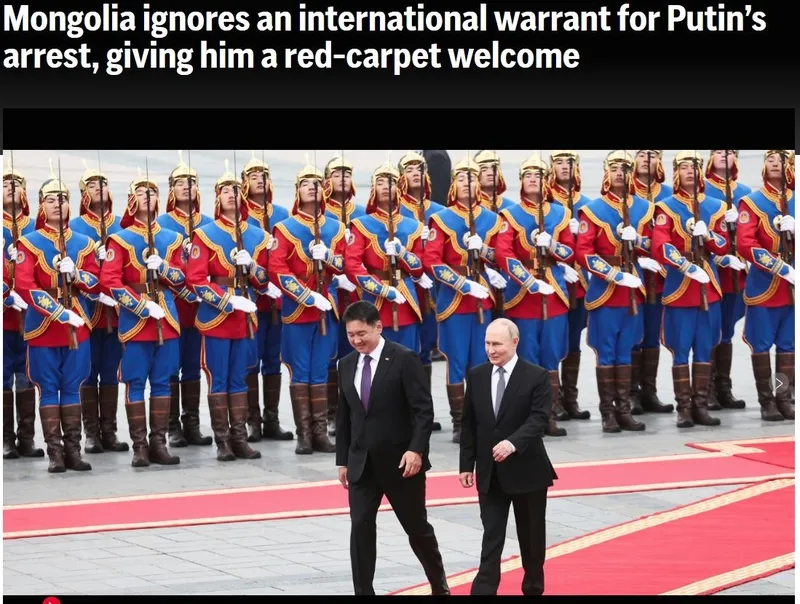 Vladimir Putin’i kırmızı halı ile karşılayan Moğolistan Batı’nın hedefinde-4