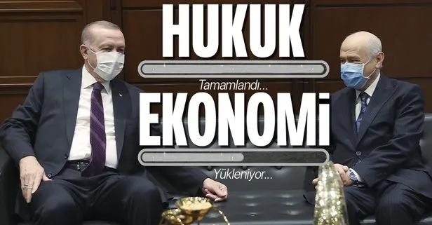 Başkan Erdoğan MHP lideri Bahçeli ile bir araya geldi