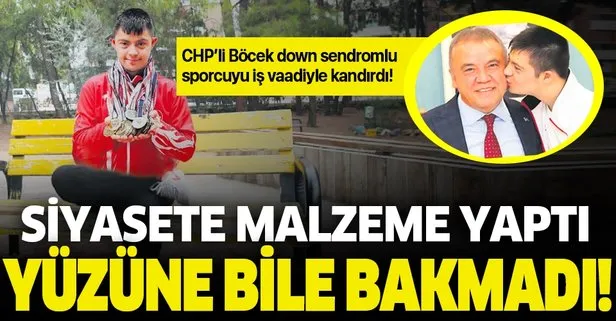 CHP’li Muhittin Böcek, down sendromlu sporcuyu siyasete malzeme yaptı, daha sonra yüzüne bile bakmadı!