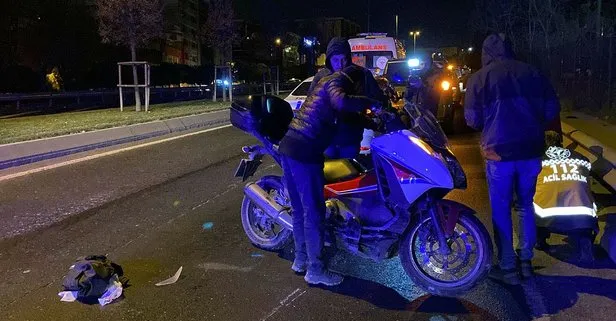 Şişli’de kontrolden çıkan motosiklet yan yattı: 2 ağır yaralı