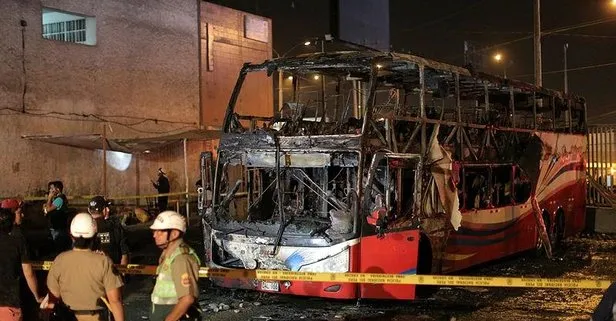 Peru'da otobüste yangın: 20 ölü
