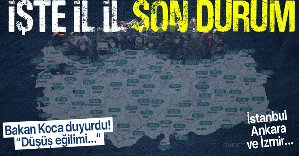 İllere göre 22-28 Mayıs haftalık koronavirüs vaka sayısı açıklandı! İstanbul, Ankara ve İzmir'de son durum...