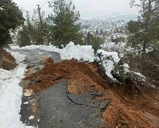 Mersin’de aşırı yağıştan dolayı heyelan