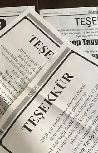 Başkan Erdoğan'a ilanlı teşekkür! Üretici fındık fiyatlarından memnun...