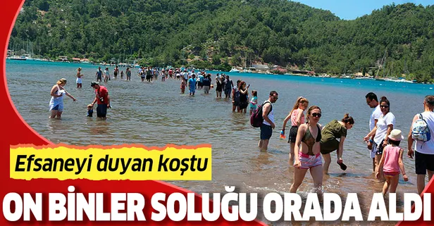 Efsaneyi duyan yerli turist Kızkumu'na koştu