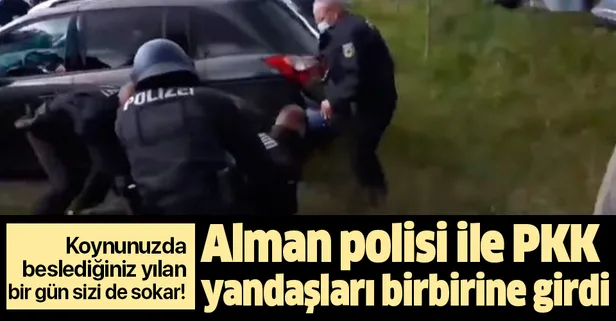 Alman polisi ile PKK yandaşları birbirine girdi!