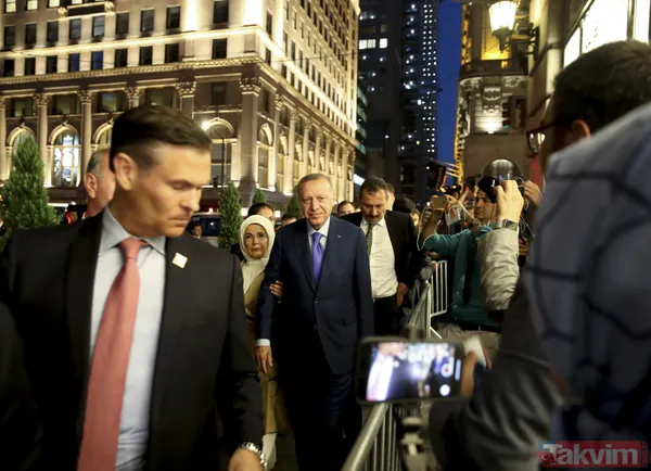 Başkan Erdoğan'a ABD'de coşkulu karşılama - 9