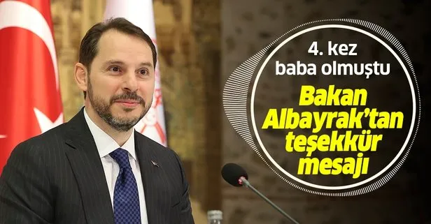 Son dakika: Hazine ve Maliye Bakanı Berat Albayrak’tan teşekkür mesajı