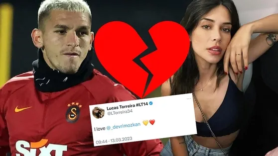 Kırık kalp ilan-ı aşk Devrim Özkan seni seviyorum Galatasaraylı Lucas Torreira ve Devrim Özkan ayrıldı mı takipten çıktı