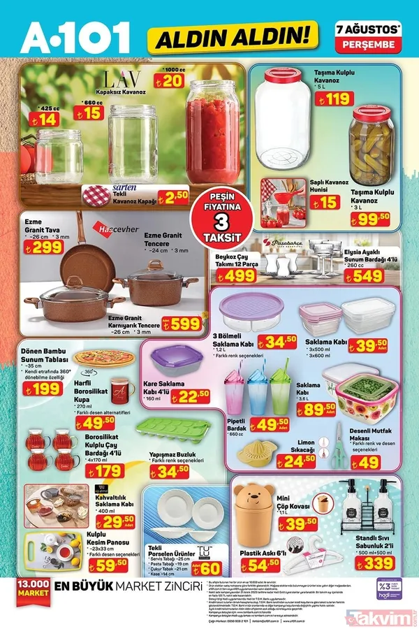 A101 7 Ağustos Perşembe kataloğu açıklandı! Bu hafta neler var? İşte tam ürün listesi ve fiyatlar - 13