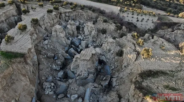 Maraş depremi sonrası Hatay'da korkunç manzara! 200 metre genişlikte kanyon oluştu - 7