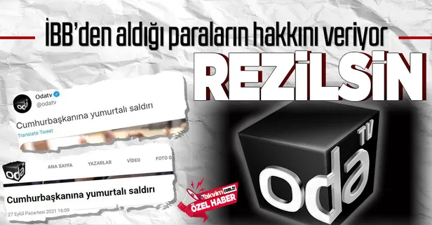 Oda TV rezil haberlerine bir yenisini daha ekledi: "Cumhurbaşkanına yumurtalı saldırı"