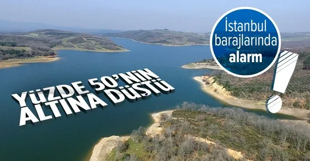 İstanbul barajlarında alarm! Doluluk yüzde 50’nin altına düştü!