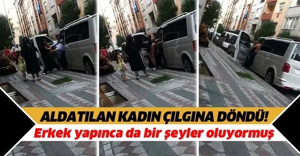 İstanbul’da aldatıldığını düşünen kadın minibüsü bastı, kocasının yanındaki kadına saldırdı