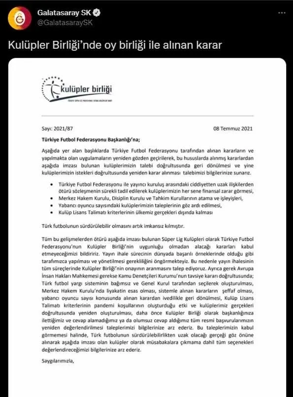 kulupler-birligi-tffye-resti-cekti-maclara-cikmayiz-1625768712496.jpg Kulüpler Birliği TFF'ye resti çekti: Maçlara çıkmayız-1