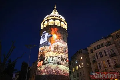 19 Mayıs coşkusu Galata Kulesi’ne yansıtıldı!