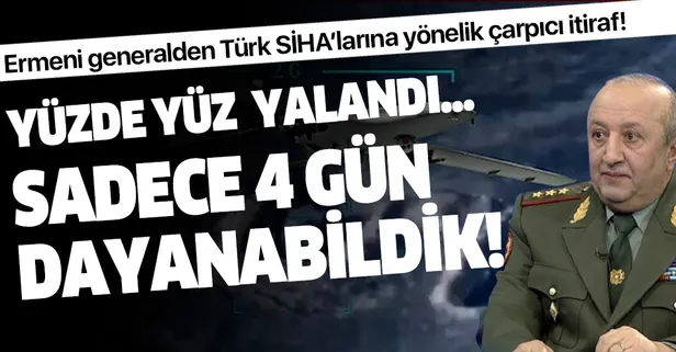 Ermeni generalden Türk SİHA'larına yönelik çarpıcı itiraf: Sadece 4 gün savaşabildik