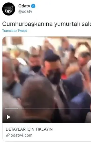 Oda TV rezil haberlerine bir yenisini daha ekledi: "Cumhurbaşkanına yumurtalı saldırı"