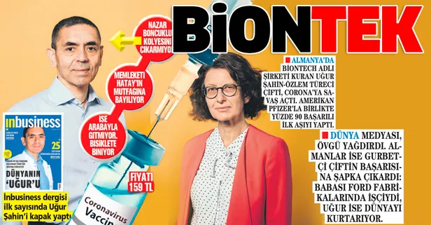 BioNTech'in kurucusu Uğur Şahin ve Özlem Türeci, Pfizer ile birlikte yüzde 90 başarılı ilk koronavirüs aşısını yaptı!