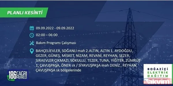 İSTANBUL ELEKTRİK KESİNTİSİ | 8-9 Eylül'de İstanbul'un 24 ilçesinde elektrikler kesilecek! Elektrik kesintileri nerede olacak? - 22