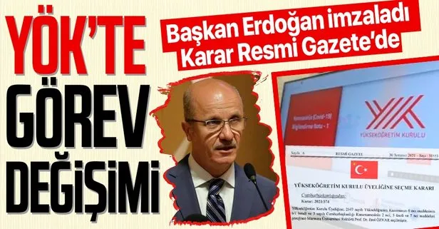 YÖK’te görev değişimi!