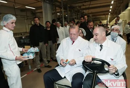 Başkan Erdoğan Eskişehir’de ETİ Fabrikası’nı ziyaret etti