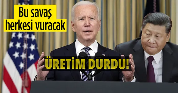 ABD ve Çin arasında yeni savaş! Dünya şoke oldu dev firmalar üretimi durdu