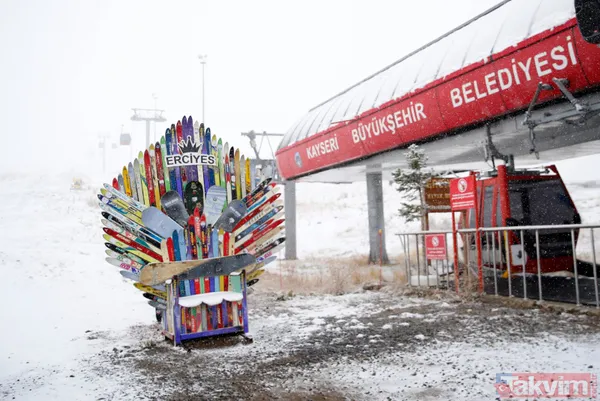 Kayak sezonu ne zaman açılıyor? Erciyes Kayak Merkezi'ne kar yağdı - 12