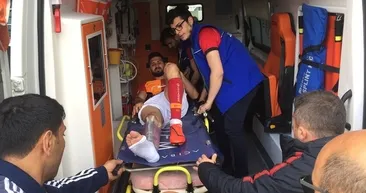 Çaykur Rizespor - Galatasaray maçında Emre Akbabanın ayağı kırıldı