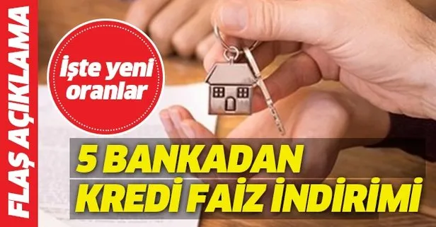 O bankalardan faiz indirimi! İşte konut, taşıt ve bireysel kredi oranları